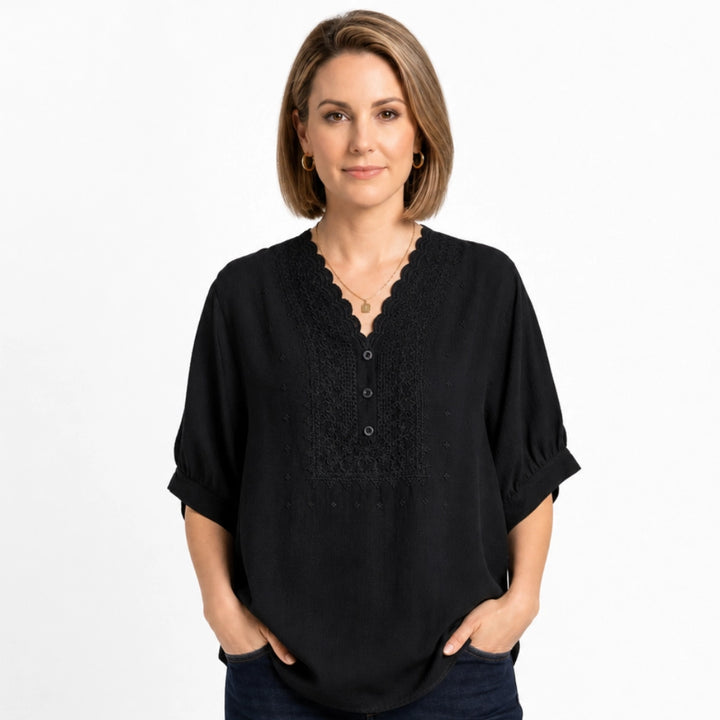 Calvin V-Neck Linen Top