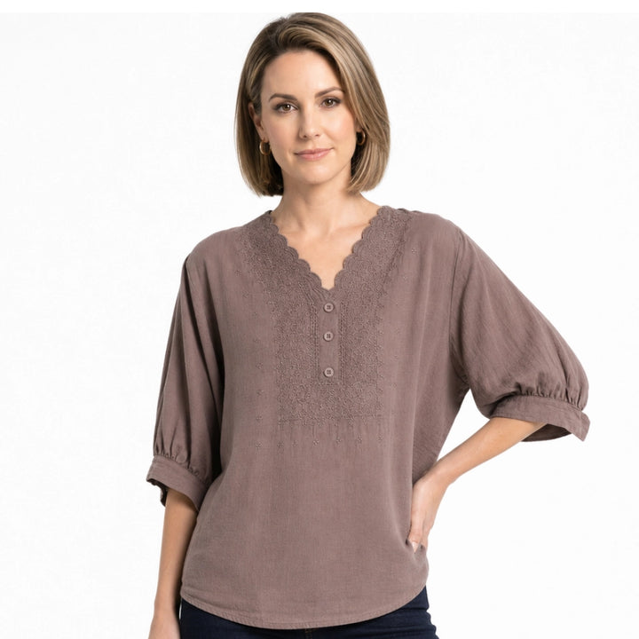 Calvin V-Neck Linen Top