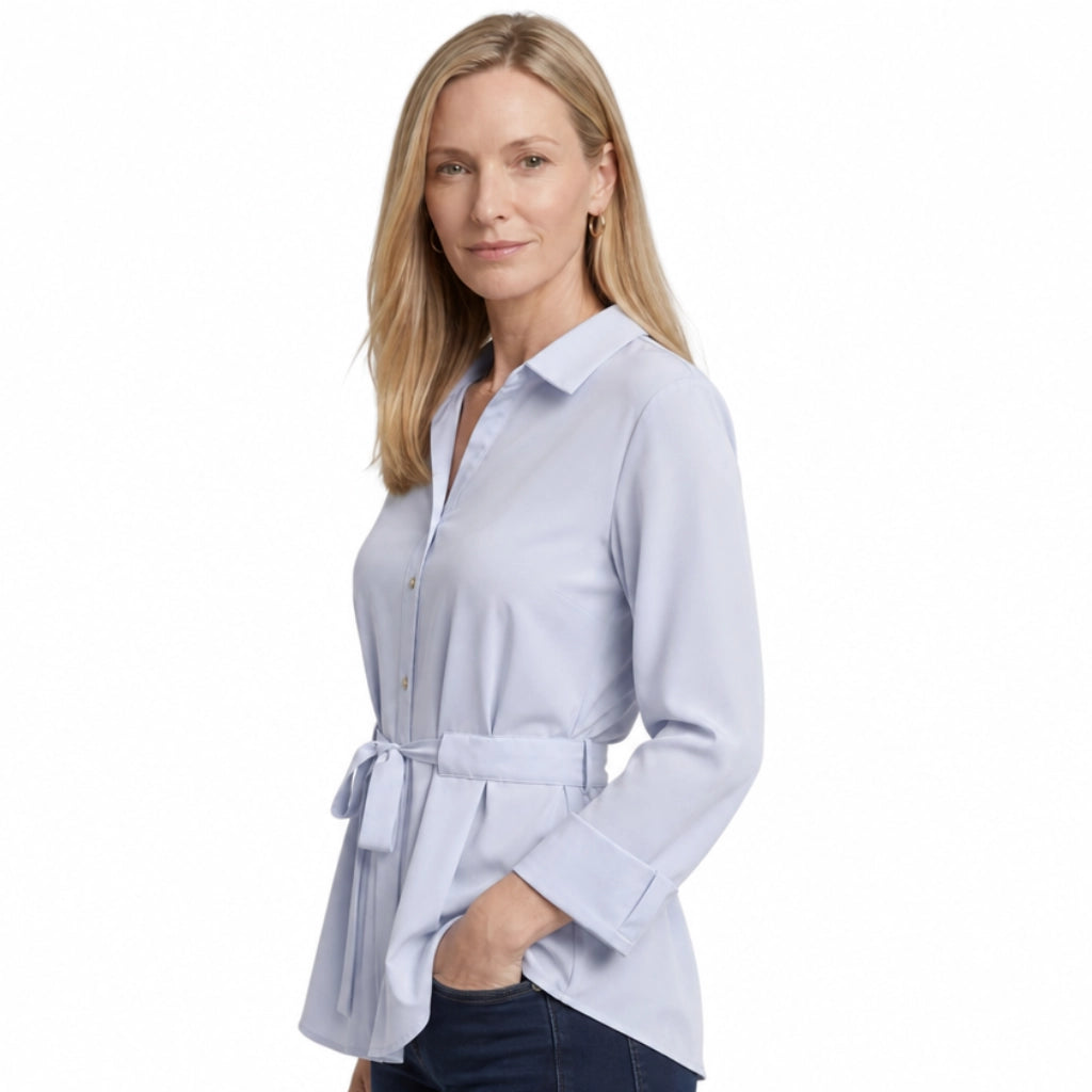 Georgina Chiffon Long-Sleeve Blouse