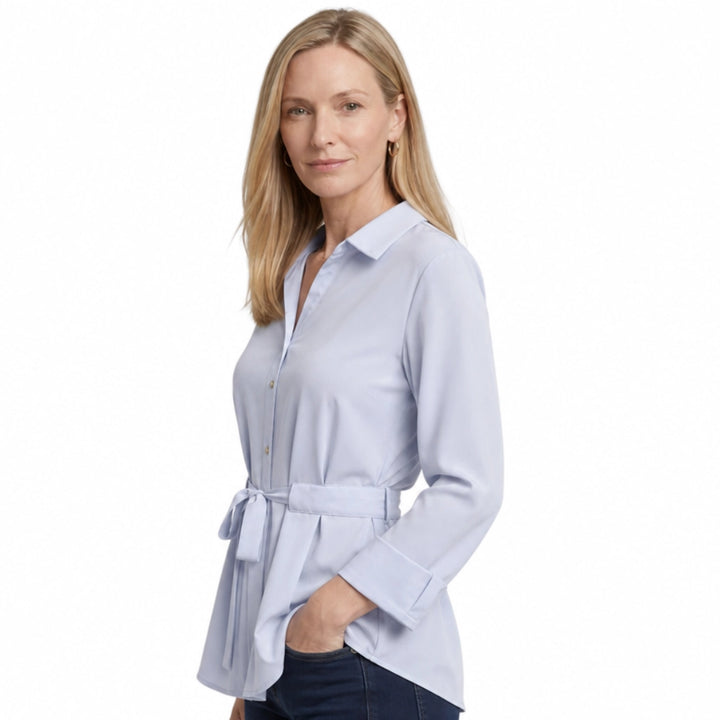 Georgina Chiffon Long-Sleeve Blouse