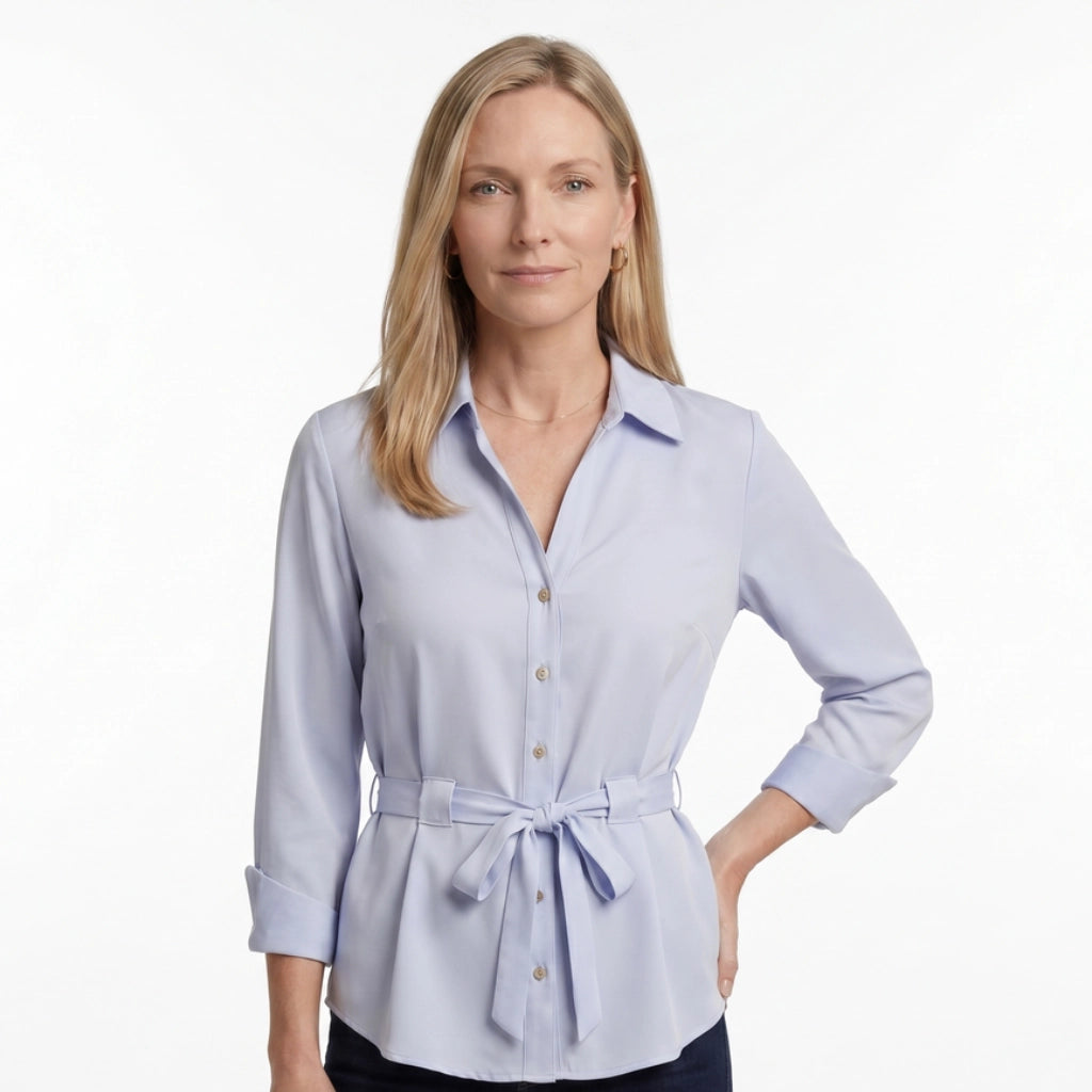 Georgina Chiffon Long-Sleeve Blouse