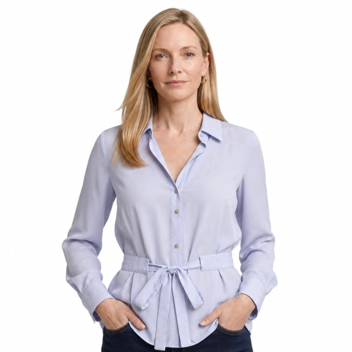 Georgina Chiffon Long-Sleeve Blouse