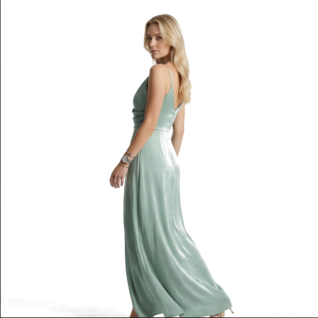 Sage Elara V-Neck Slit Maxi 1