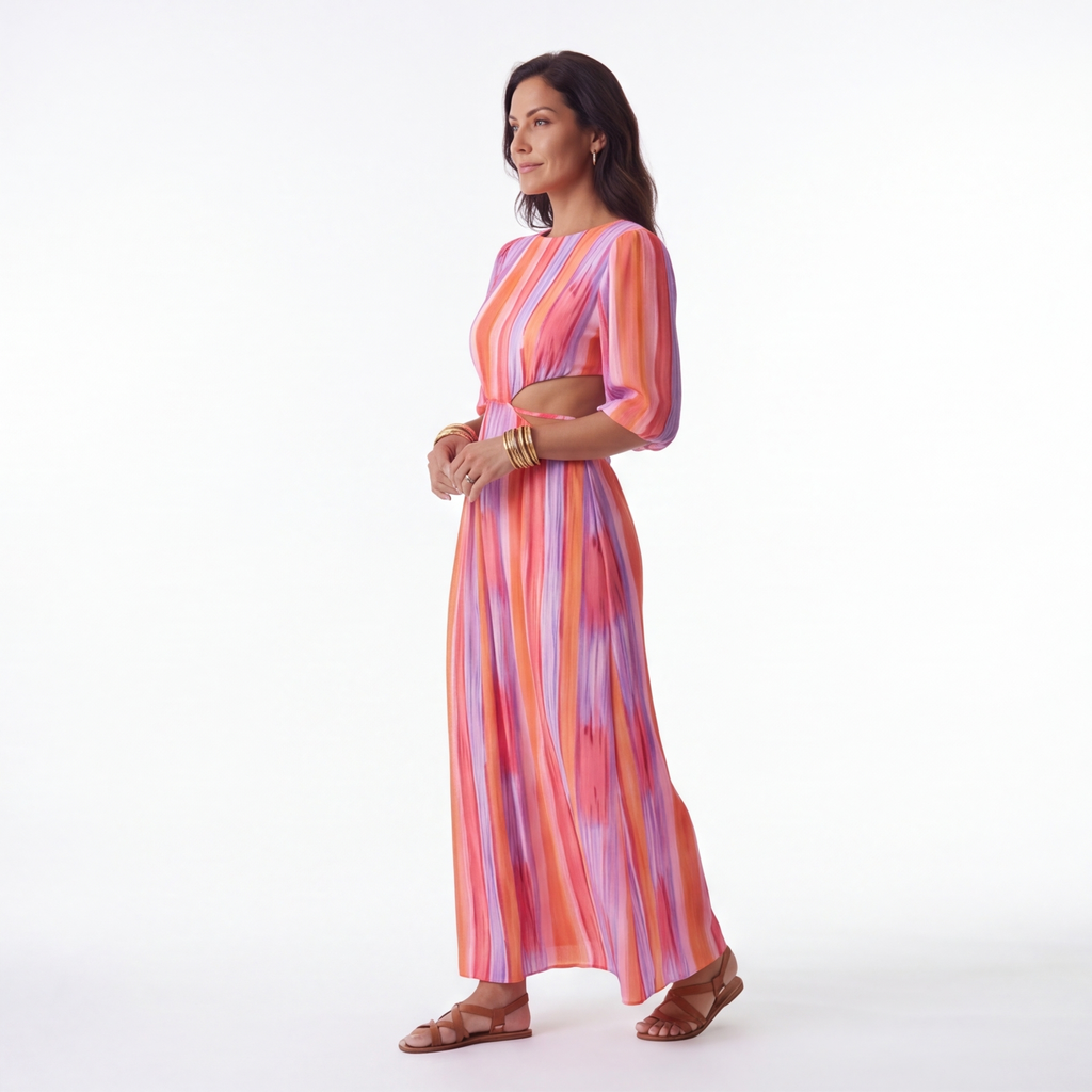 Coral Sienna Tie-Dye Maxi Dress 2