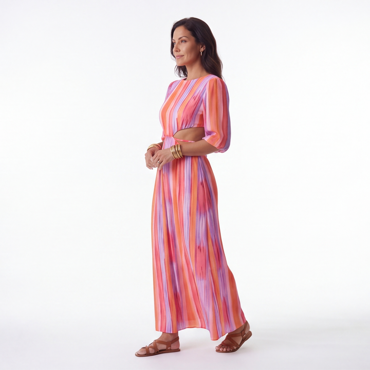 Coral Sienna Tie-Dye Maxi Dress 2