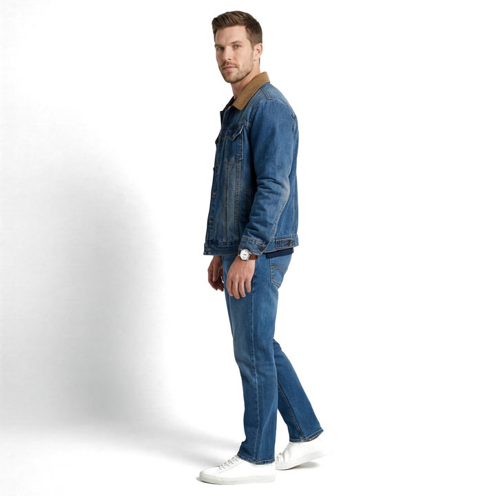 9016 Vintage Blue Hudson Cotton Denim Jacket 3