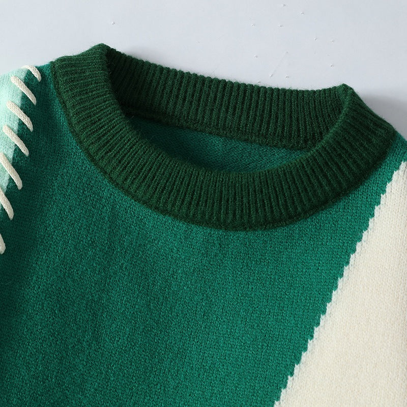 Patchwork Cotton Sweater