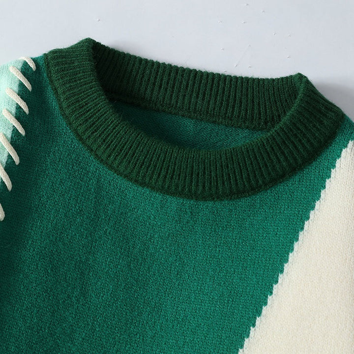 Patchwork Cotton Sweater