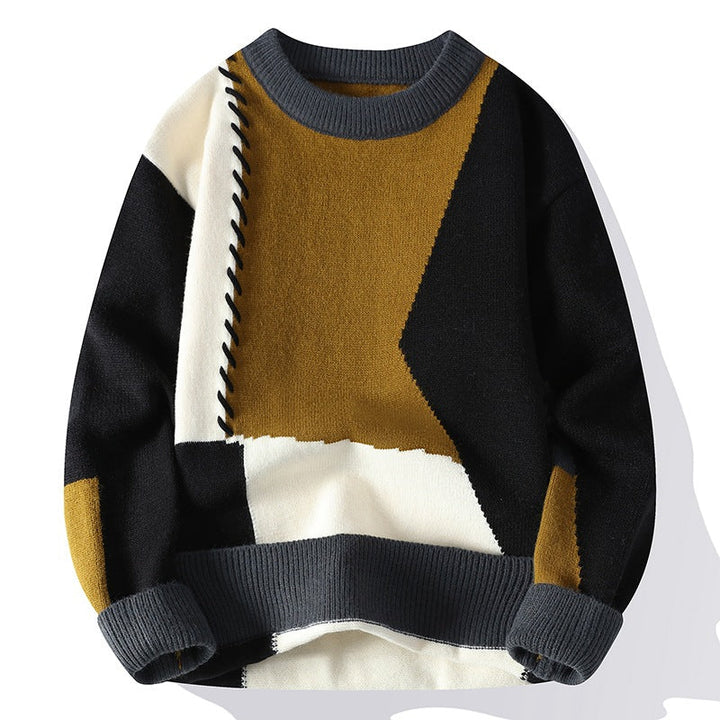 Patchwork Cotton Sweater