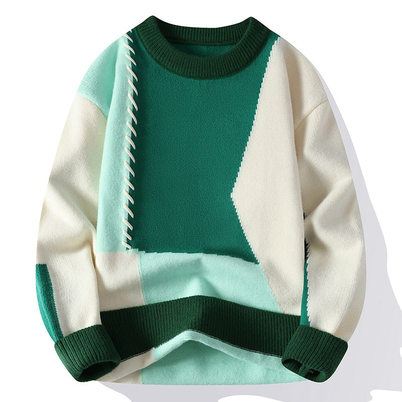 Patchwork Cotton Sweater