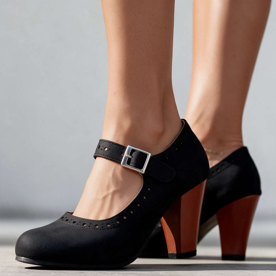 Davina | Women's Mary Jane Brogue Heels