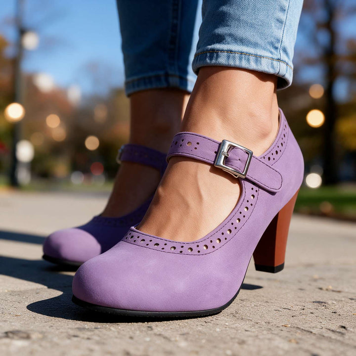 Davina | Women's Mary Jane Brogue Heels