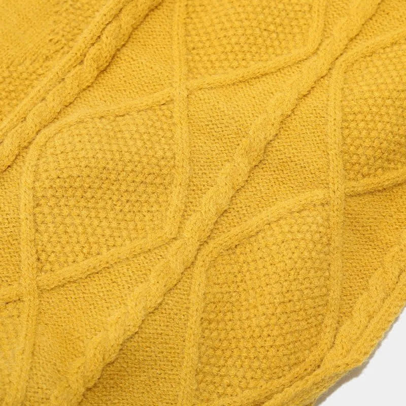 Women's Knitted Winter Scarve Matching Set Yellow8.jpg