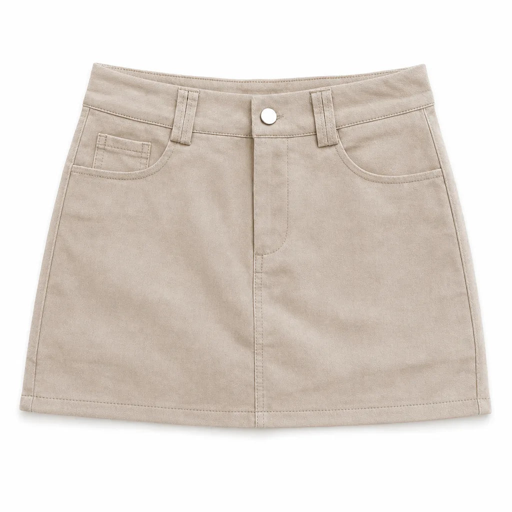 Women's Beige Marsh A-Line Mini Skort