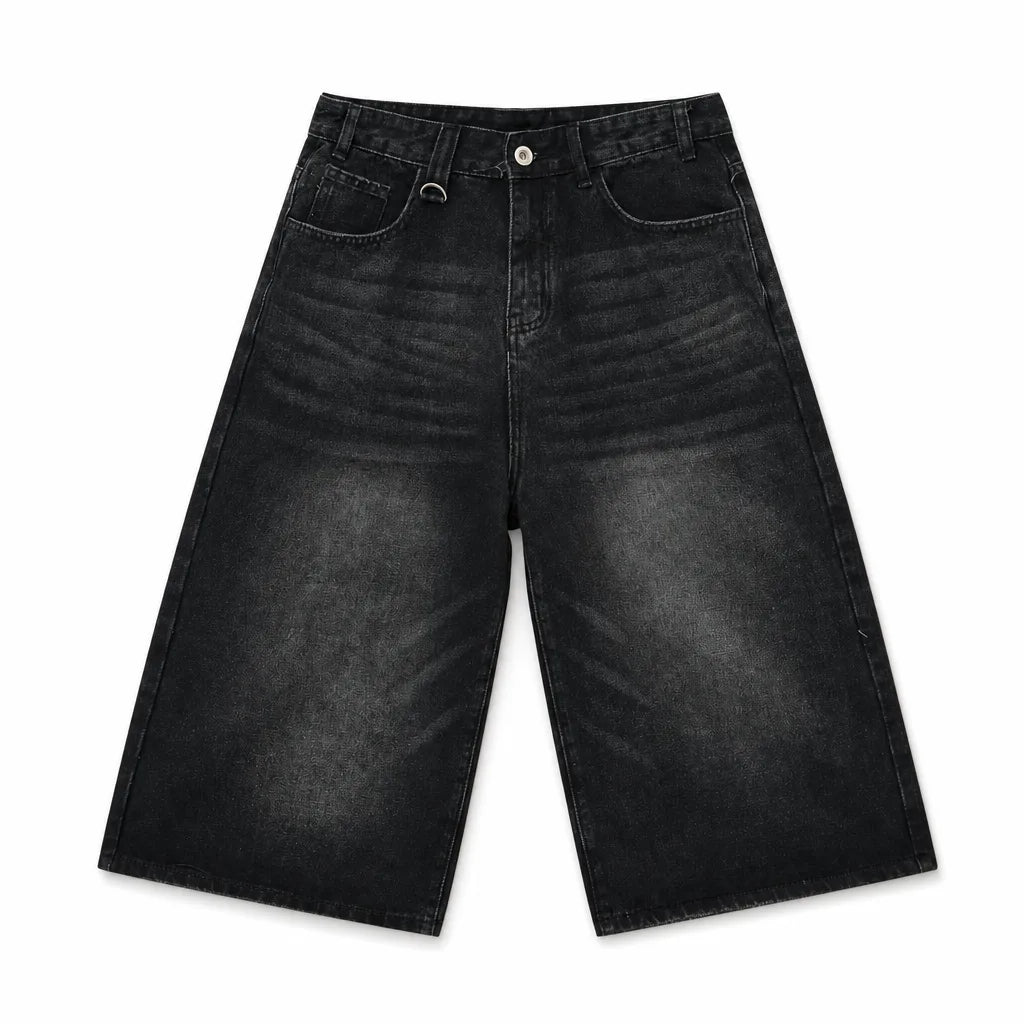 Ajay Long Shorts - Color:Black Gray;Size:XS