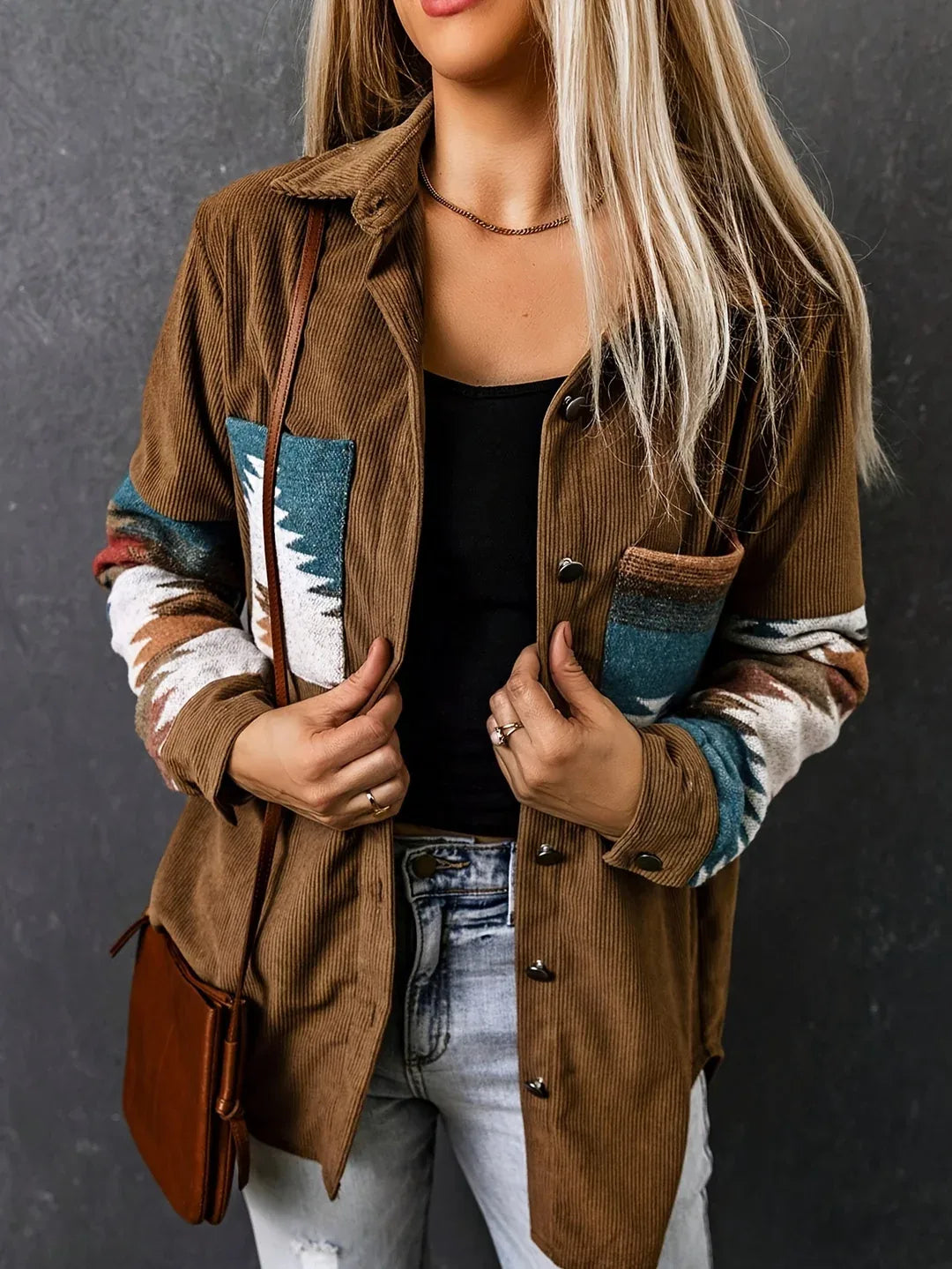 Women's Western Corduroy Jacket brown3.webp