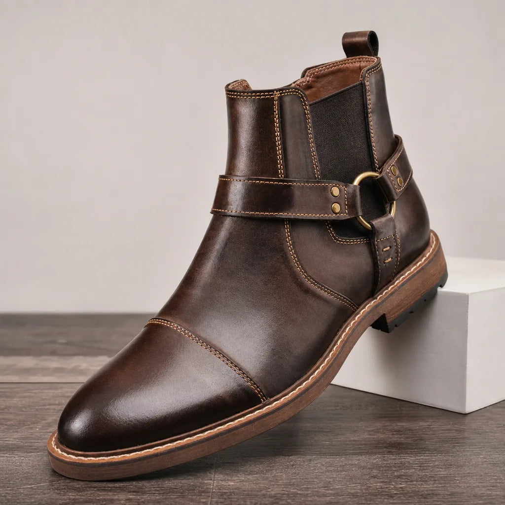 Men's Brown Silas Side-Zip Chelsea Boots