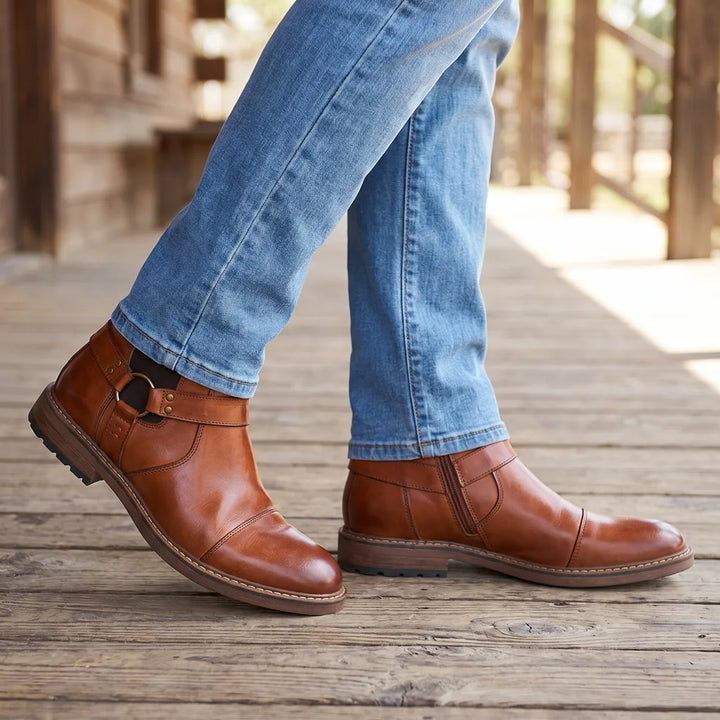 Men's Light Brown Alaric Cap-Toe Chelsea Boots