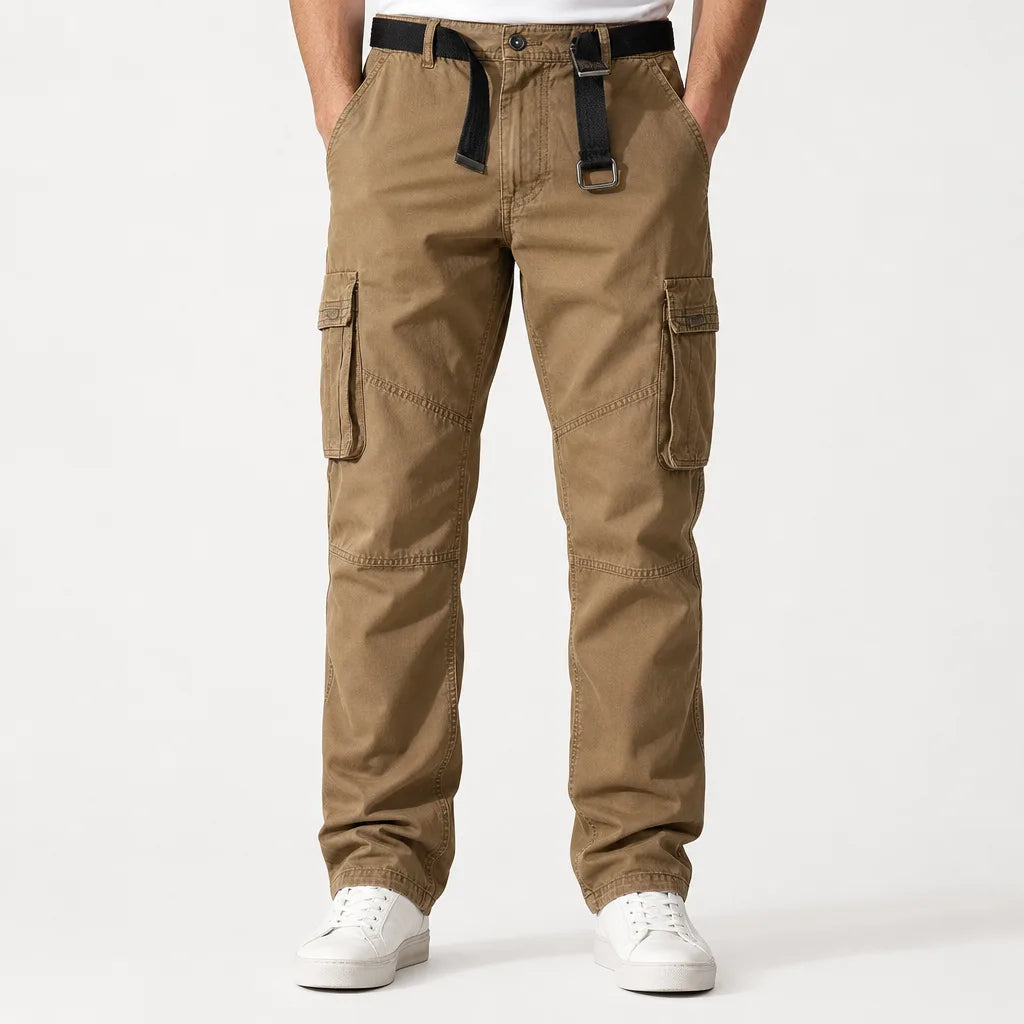 Alaric | Mens Work Cargo Pants - Color:Beige;Size:30