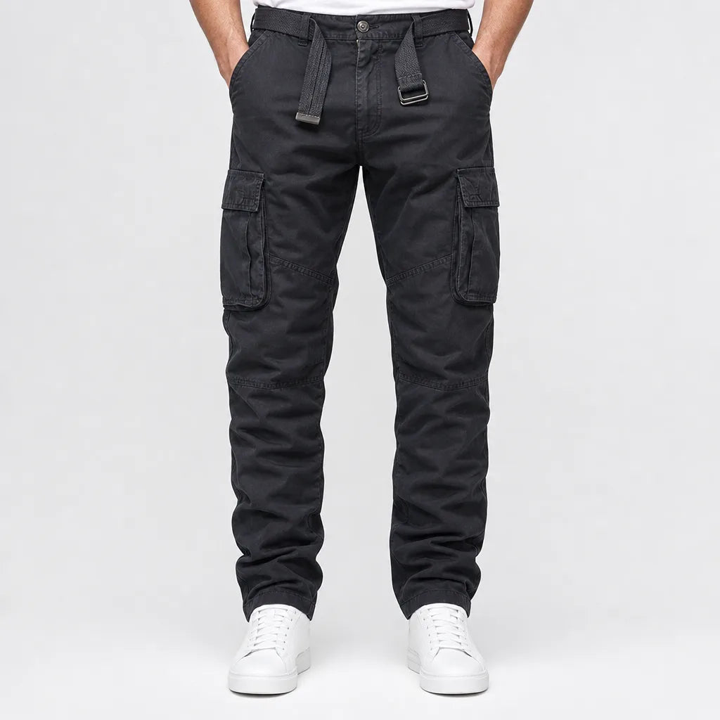 Alaric | Mens Work Cargo Pants - Color:Black;Size:30