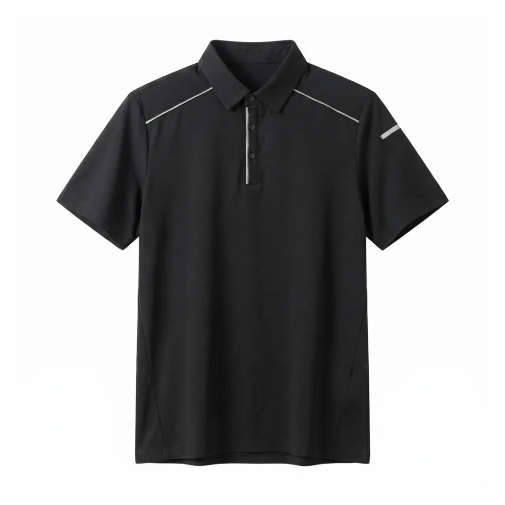 Alastair Reflective Polo Shirt - Color:Black;Size:XS