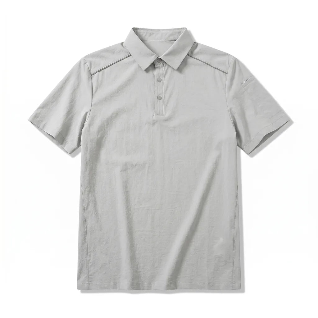 Alastair Reflective Polo Shirt - Color:Gray;Size:XS