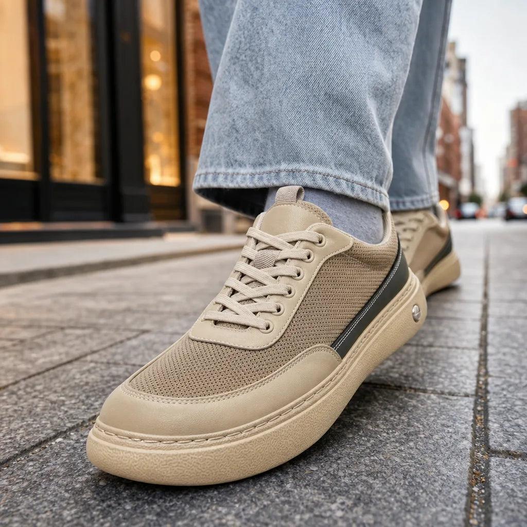 Men's Beige Alden Lightweight Mesh Sneakers