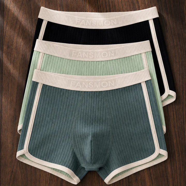 Men's Blue Lucian Cotton Boxer Briefs