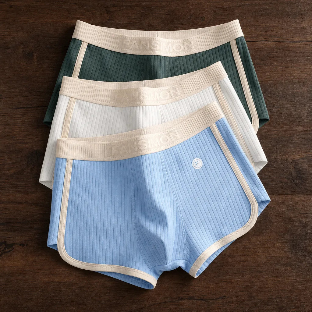 Men's Green Lucian Cotton Boxer Briefs