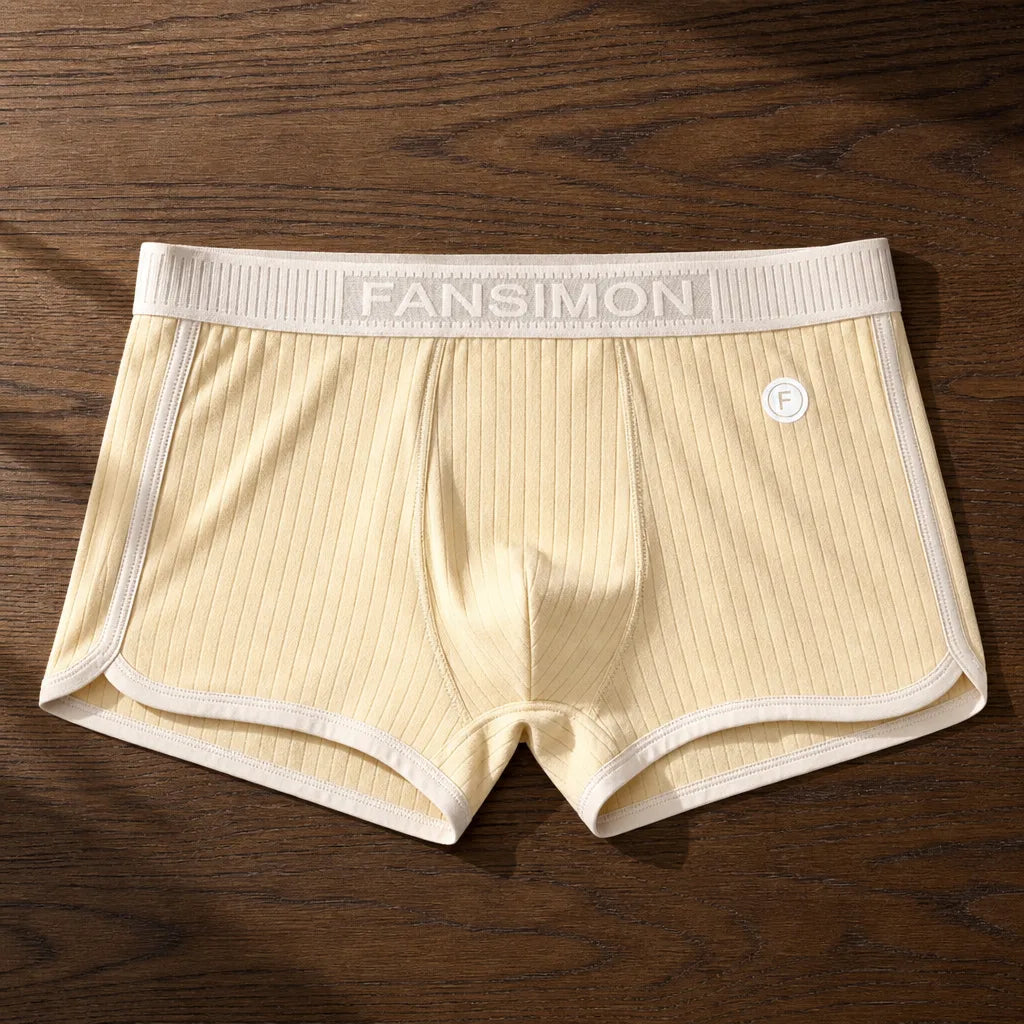 Men's Yellow Lucian Cotton Boxer Briefs
