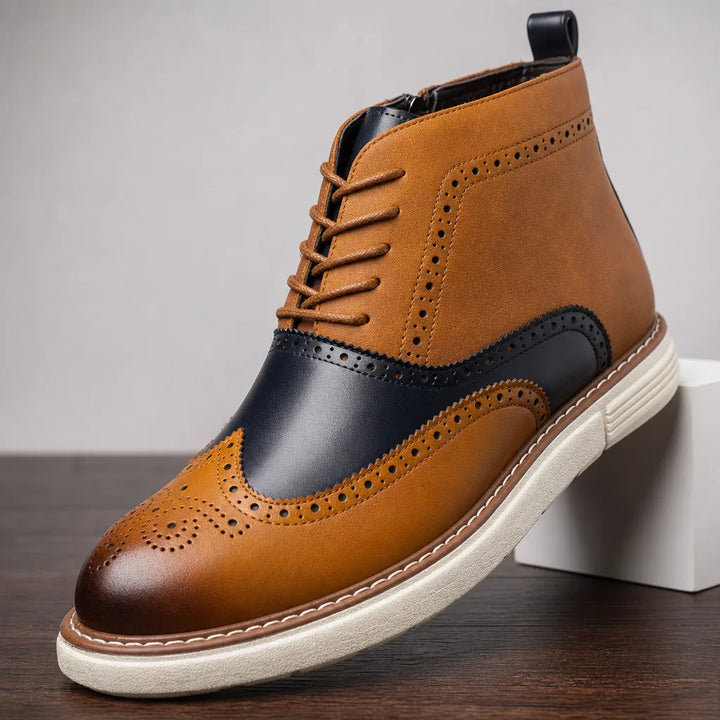 Men's Brown Stirling Side Zip Boots