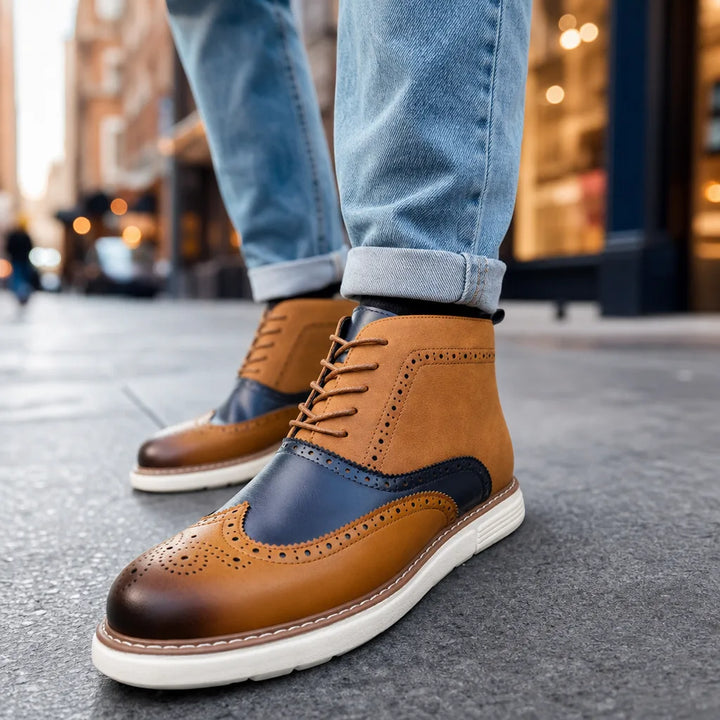 Men's Brown Stirling Side Zip Boots