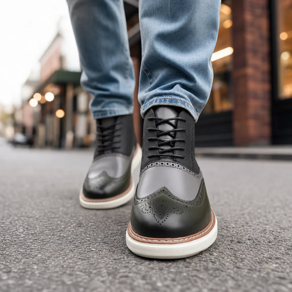 Men's Green Stirling Side Zip Boots