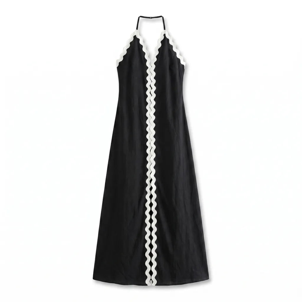 Aleesha Maxi Dress - Color:Black;Size:XXS