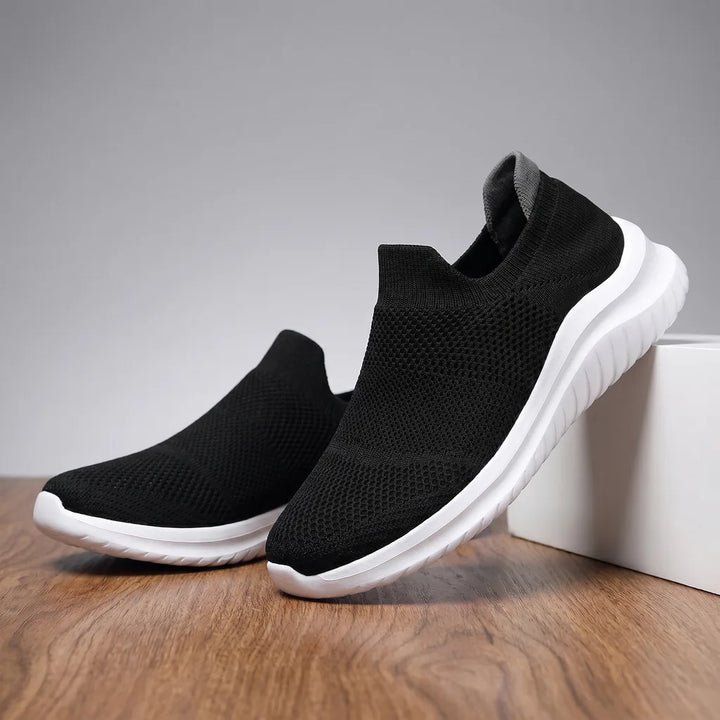 Alex Mesh Knit Trainers - Color:Black;Size:38