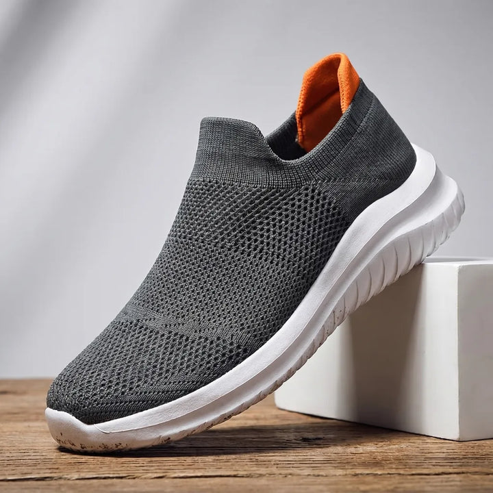 Gray Caleb Mesh Knit Trainers 2