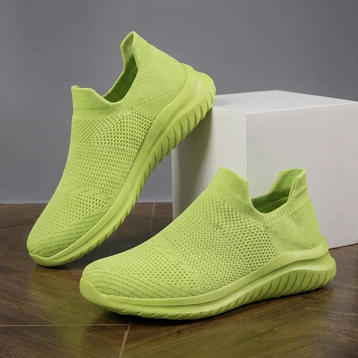 Alex Mesh Knit Trainers - Color:Neon Green;Size:38