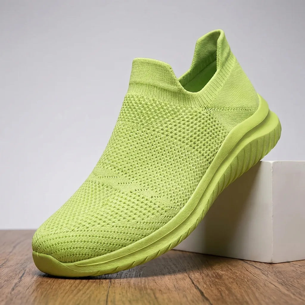 Apple Green Caleb Mesh Knit Trainers 1