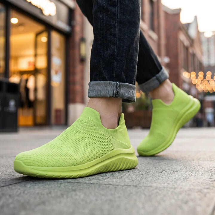 Apple Green Caleb Mesh Knit Trainers 2