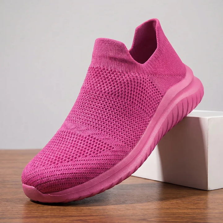 Pink Caleb Mesh Knit Trainers 1