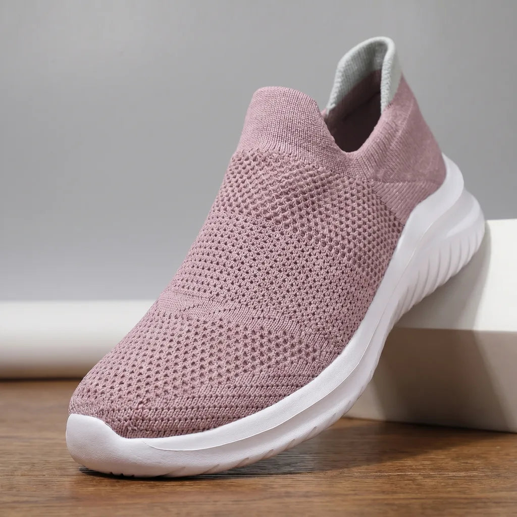 Purple Caleb Mesh Knit Trainers 4