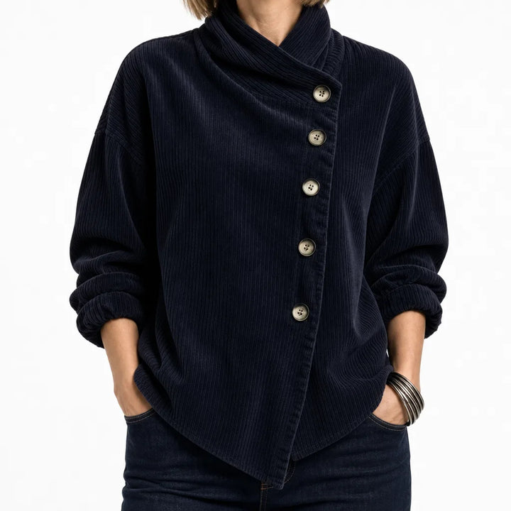 Alexia | Women's Corduroy Cardigan Jacket - Color:Black;Size:XS
