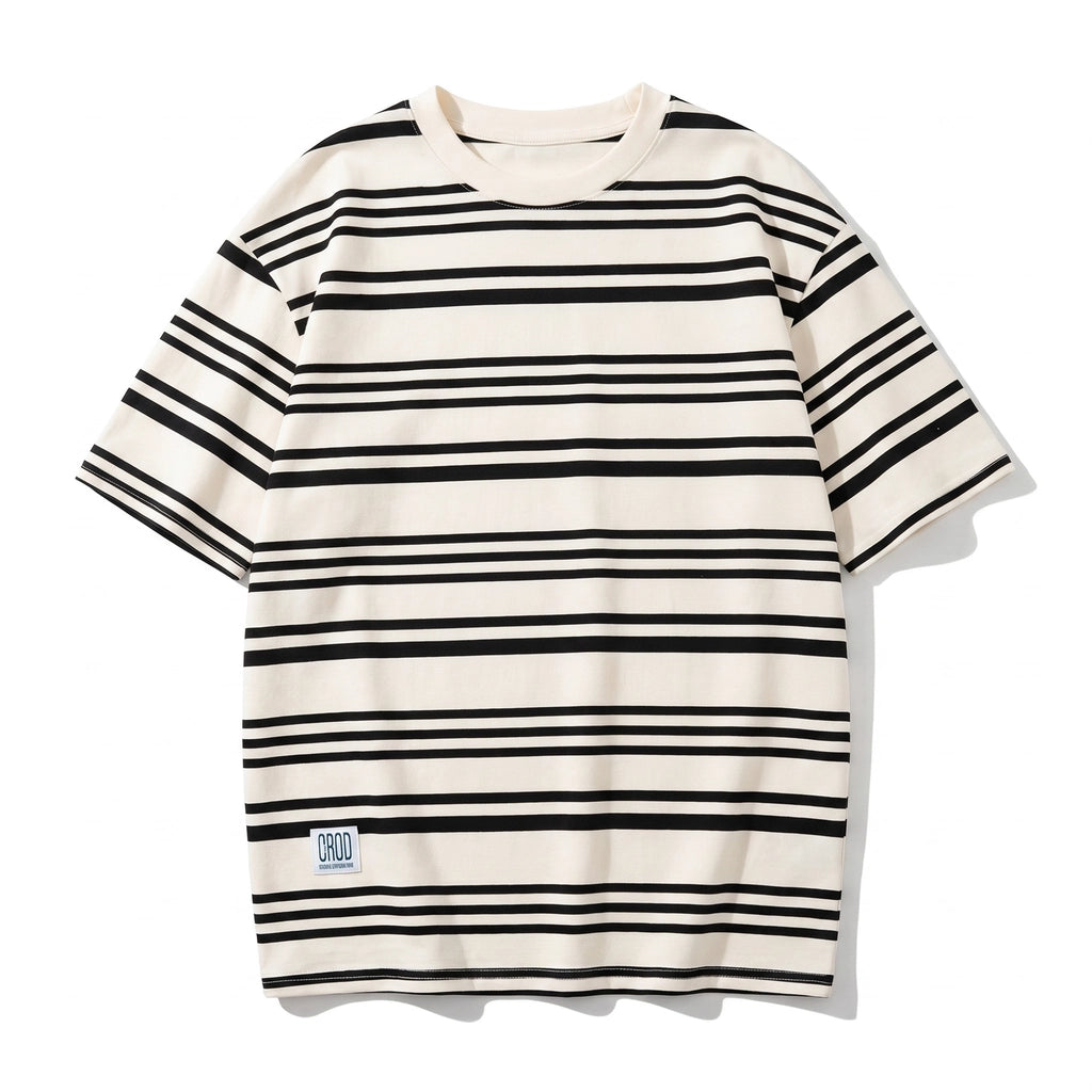 Alexis Striped T-Shirt - Color:Beige;Size:S