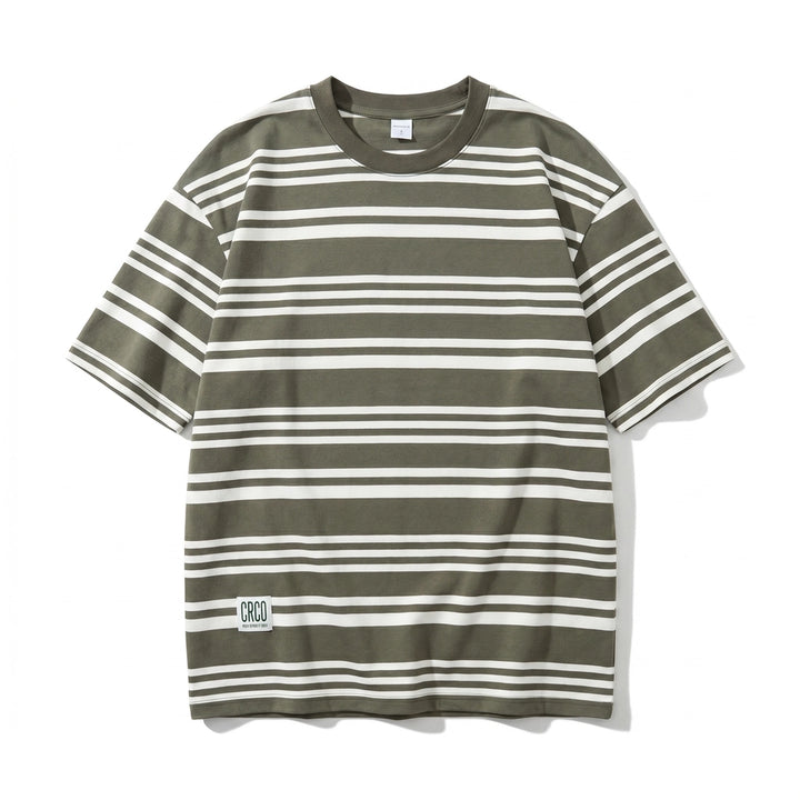 Alexis Striped T-Shirt - Color:Green;Size:S