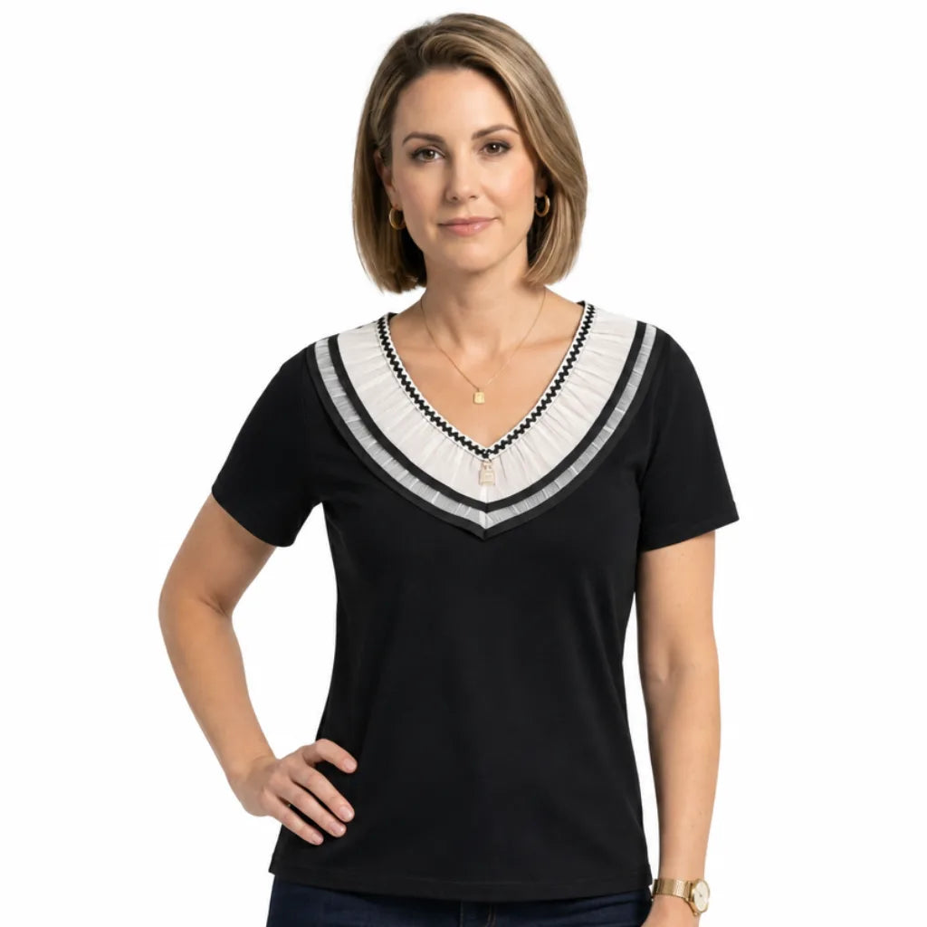 Women's Jasper Colorblock V-Neck Top