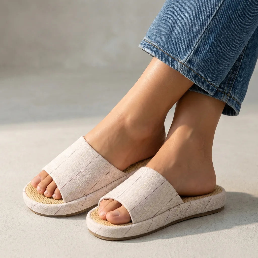 Alia Open-Toe Slippers - Color:Pink;Size:36 -37