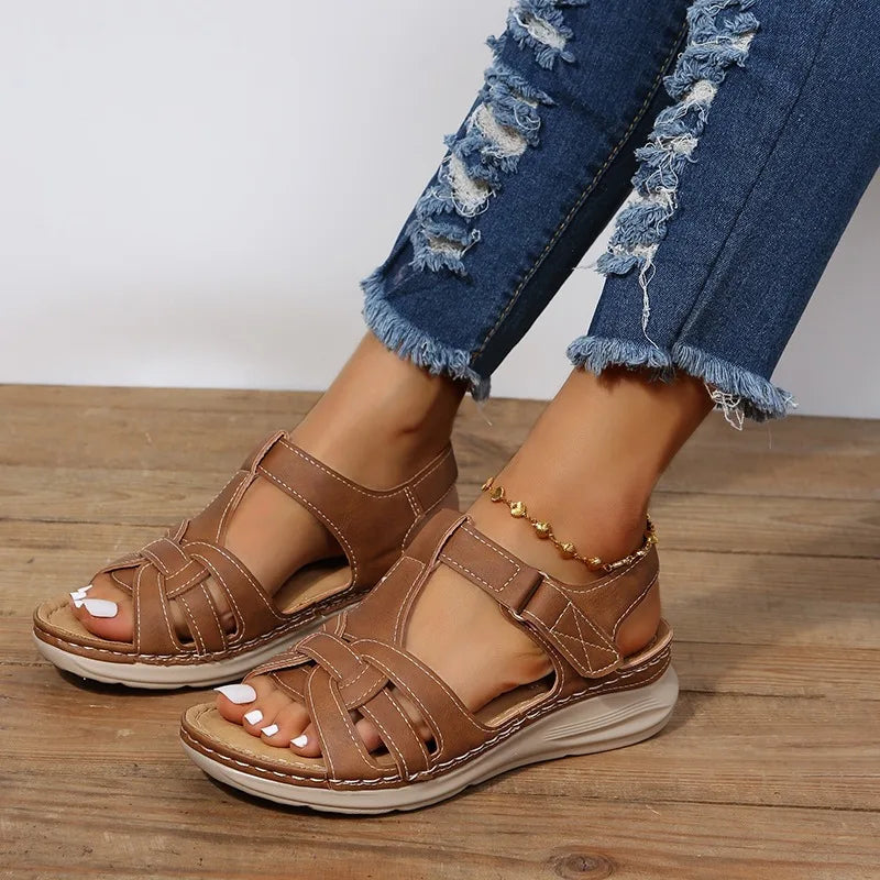 Alice | Women's Orthopedic Sandals - Color:Brown;Size:35