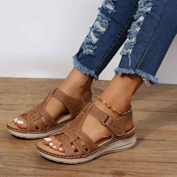 Alice | Women's Orthopedic Sandals - Color:Brown;Size:35