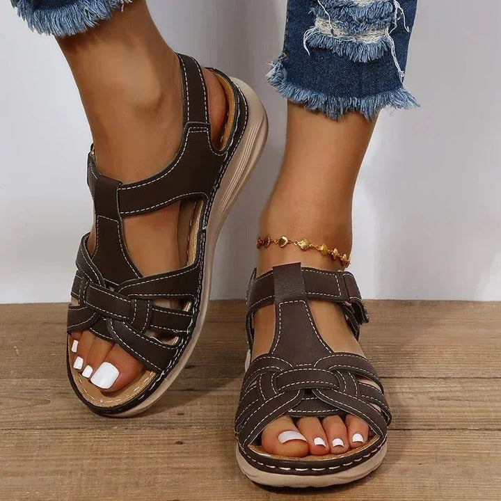 Alice | Women's Orthopedic Sandals - Color:Dark Brown;Size:35