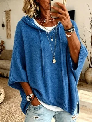 Alice | Women's Soft Knit Sweater - Size:XS;Color:Blue